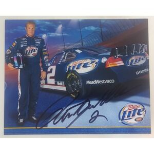 Rusty Wallace Autographed Miller Lite NASCAR Racing Photo‎ Print 8x10 2003